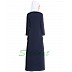 Front open abaya with embroidery- Blue-White Front open abaya with embroidery- Blue-White